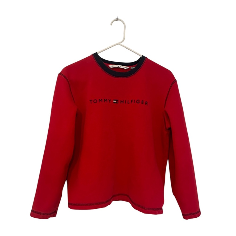 Vintage Tommy Hilfiger Red And Blue Sweater Size m